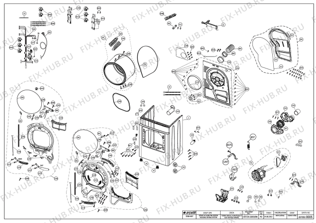 Схема №1 BEKO DV 1560 (7180981400) с изображением Провод для сушилки Beko 2957002400